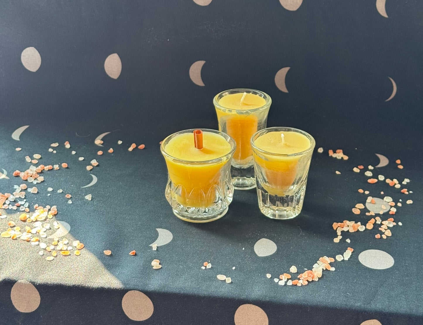 Vintage Fluted Bottom Shot Glass Trio