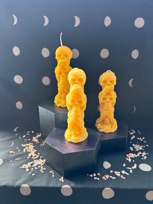 Tall Skull Tower Candle